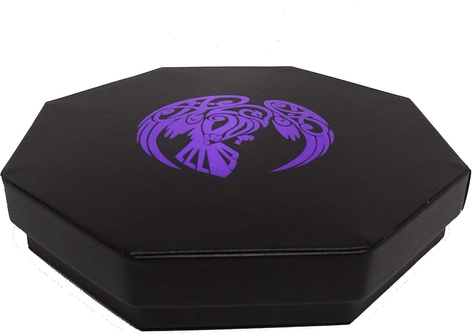 8 Inch Dice Tray with Lid and Dice Staging Area Tabletop Dice Games (Raven)