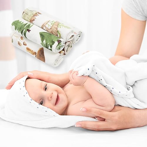 Miniatura 7 de LifeTree Paquete de 6 paños de muselina para bebé, unisex, 70% viscosa de bambú y 30% algodón, juego de paños de lavado para la cara del bebé, suave