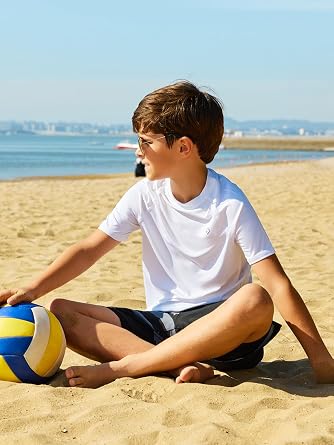 HODOSPORTS Boys UPF 50+ Rash Guard Swim Shirts Short Long Sleeve Quick Dry UV Protection Sun Shirt