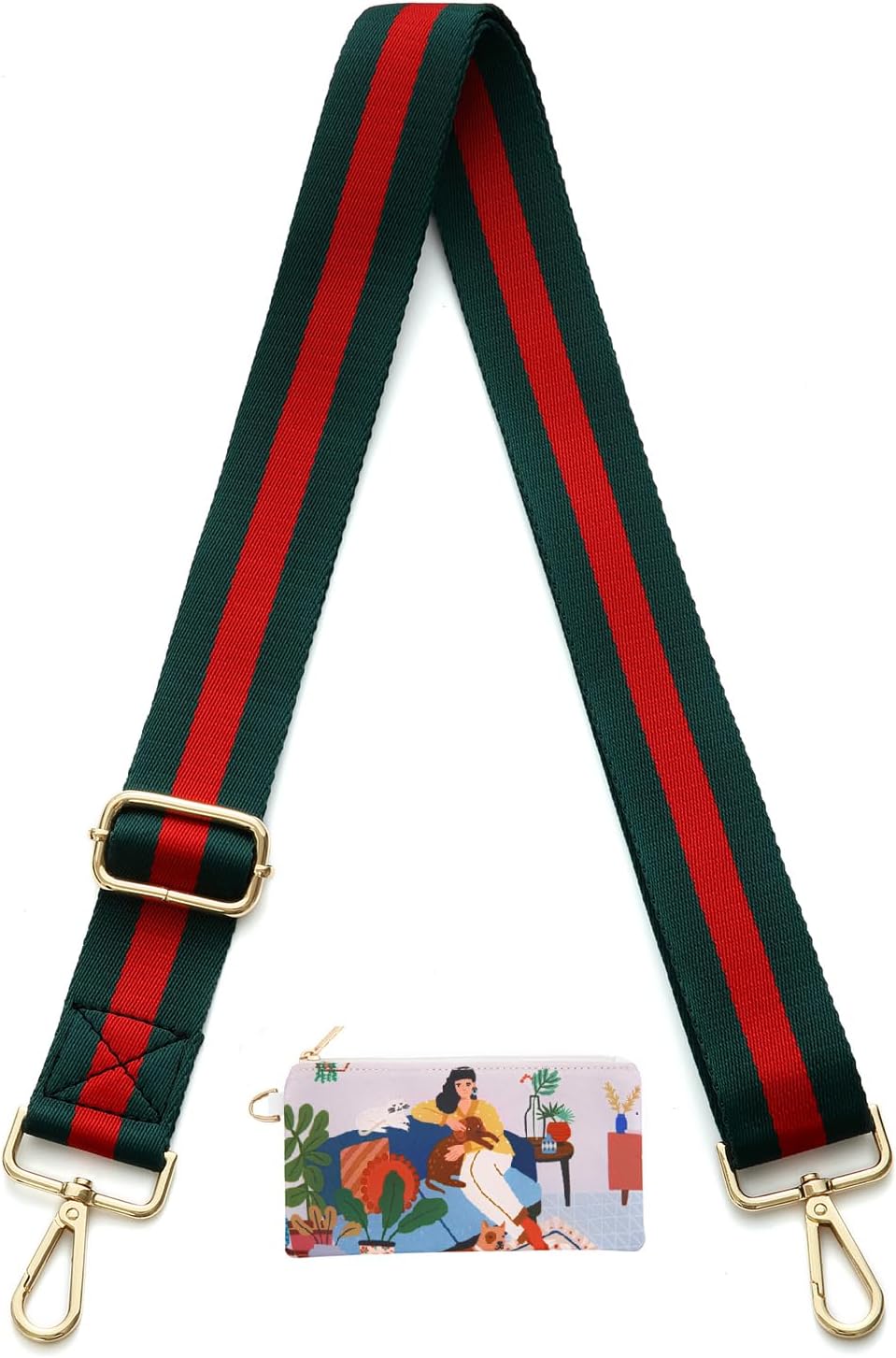 Senral Bag Straps for Handbags Thick Crossbody Bags Strap with Gold