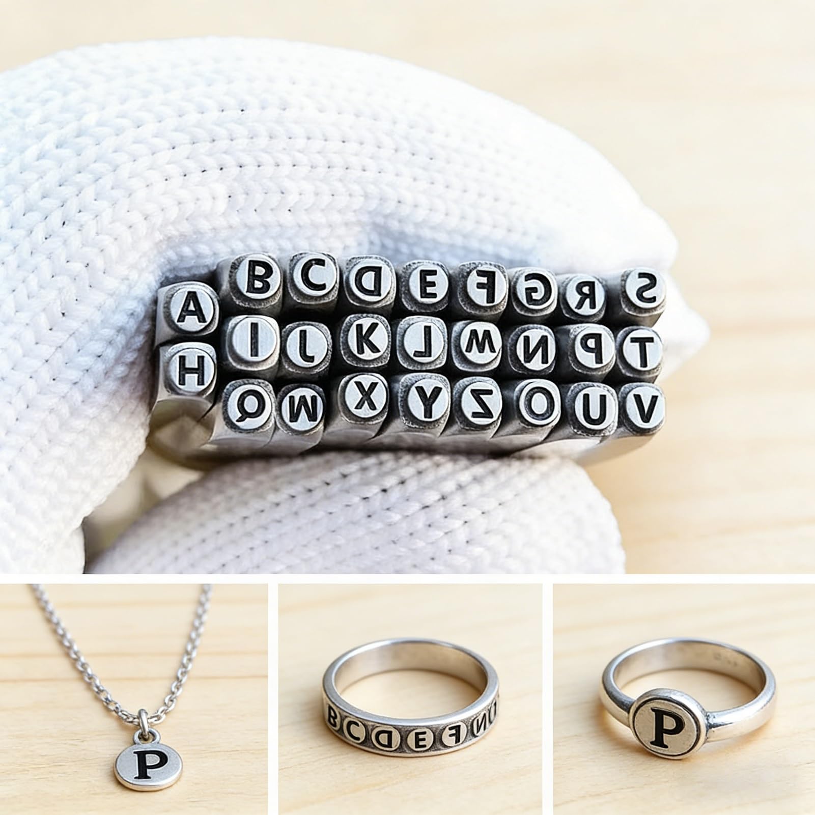 Juego Completo De Punzones De Letras Con Herramienta De Estampado De Metal Para Creación De Cuero Y Joyería De Madera DIY(26pcs,2mm)