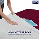 GADDA CO Queen Size Waterproof Mattress Protector – Ultra Soft Cotton Bed Cover, Breathable & Hypoallergenic – 75"x60", Beetroot, Fits Up to 10" Mattress gallery image