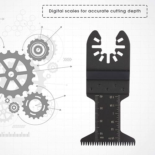Miniatura 8 de 50 piezas de hoja de sierra oscilante multiherramienta oscilante hojas de sierra de liberación rápida dientes largos para cortar metal madera y