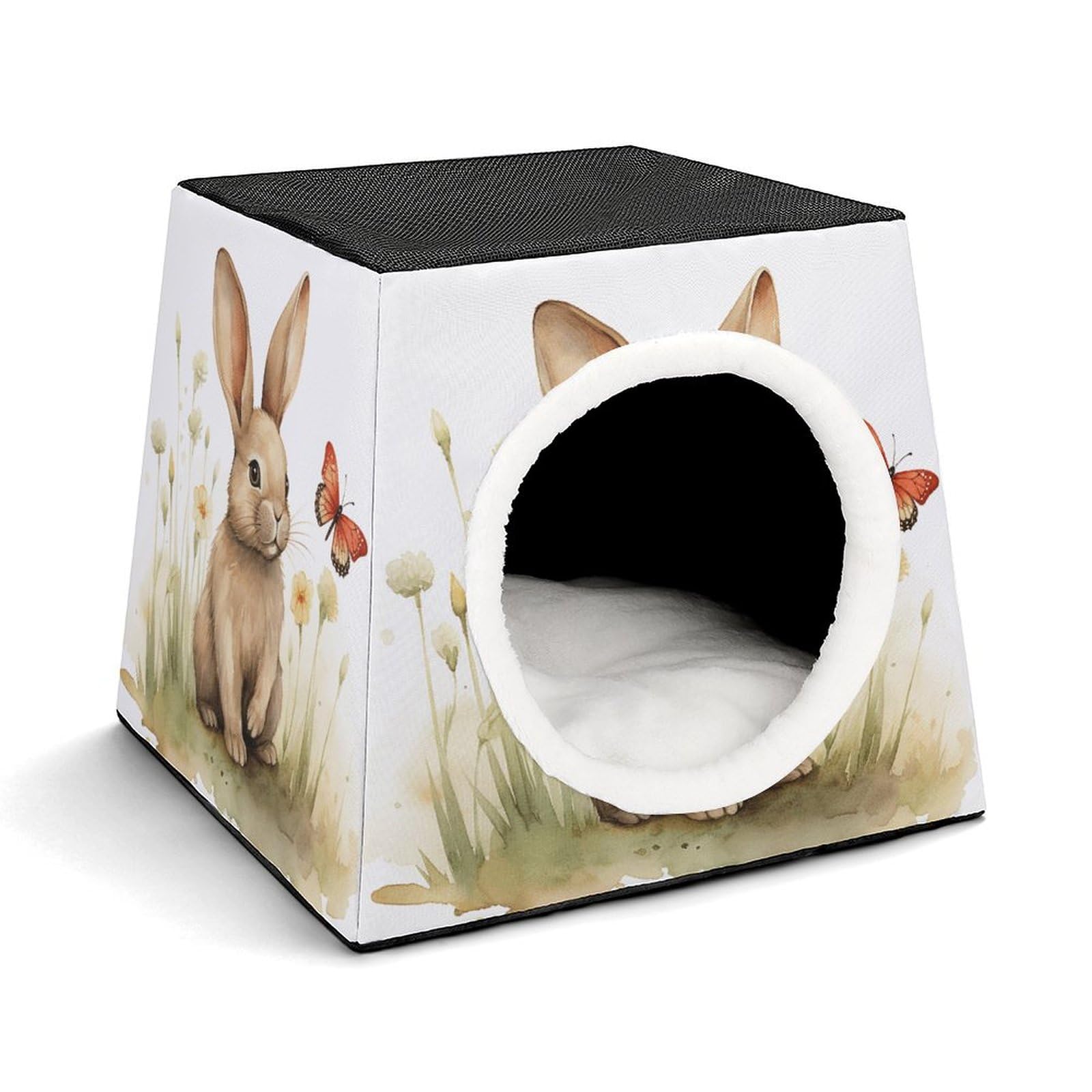 Nichoir capsule spatiale pour lapin et chat de petite taille