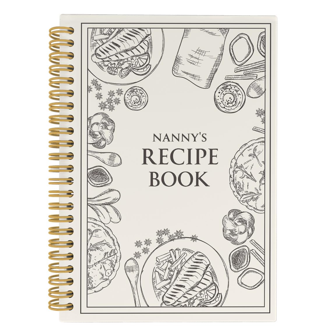 ANIANG Regalos para niñera, diario de recetas, cuaderno de recetas, libro de recetas para escribir en tus propias recetas, libro de cocina para niñera de 5.5 x 8.3 pulgadas, 164 páginas, cuaderno