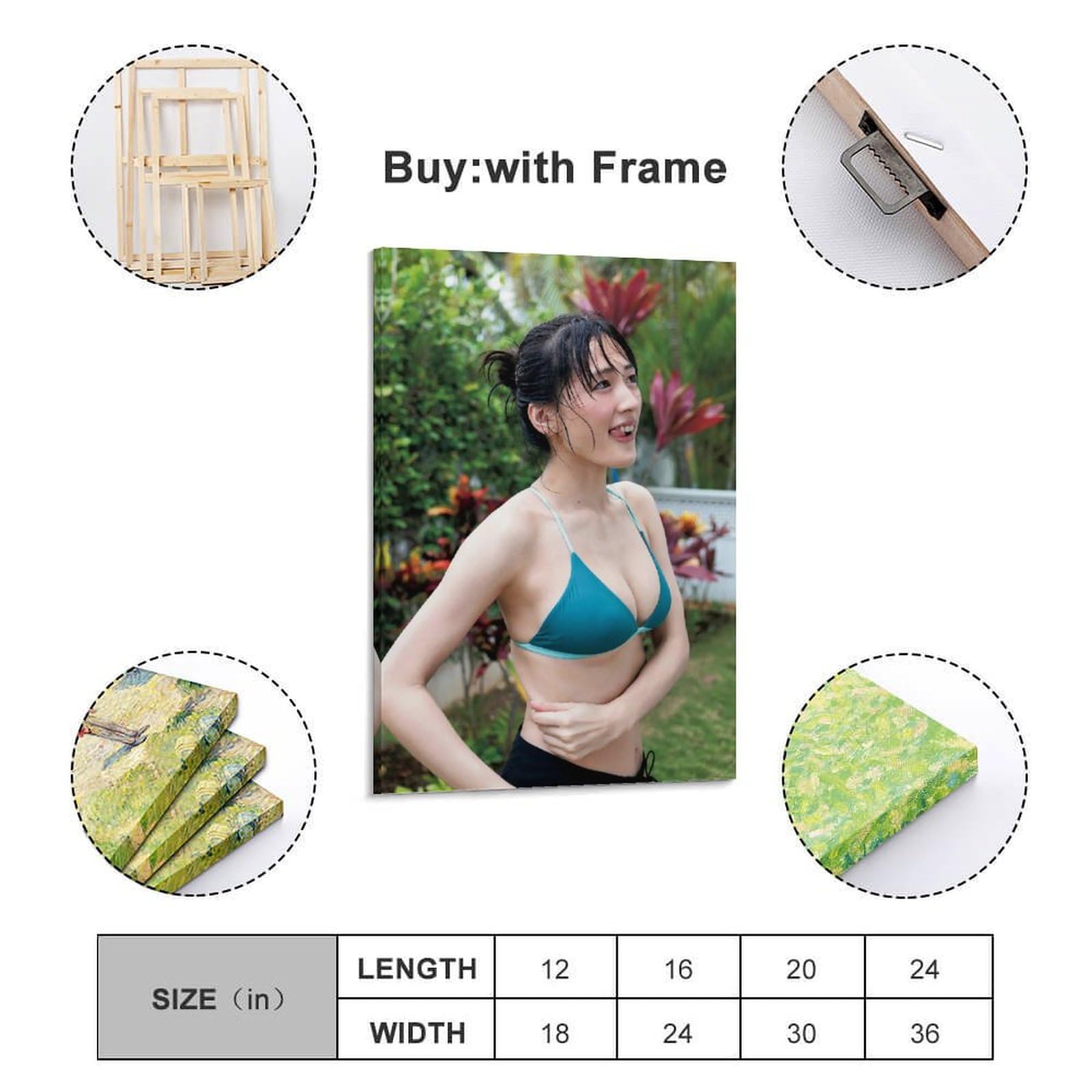 Amazon.co.jp: 能年玲奈 キャンバスアートポスタープリントピクチャー