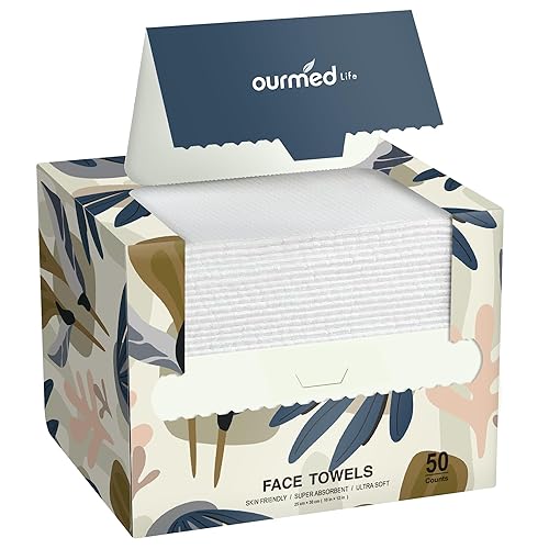 Miniatura 9 de Ourmed Life Toalla facial desechable  Toallas limpias, biodegradables portátiles sin pelusas, toallitas desmaquillantes secas, súper suaves y