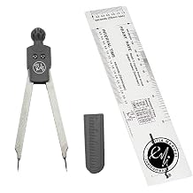 EMI Premium Quality Deluxe EKG Caliper and EKG Ruler Pocket Reference Guide Combination Set EKR-453