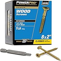 Vista 12 de Power Pro Tornillos de madera para exteriores de alta calidad, tornillos multiusos #10 x 4-1/2 pulgadas para proyectos al aire libre, broca estrella