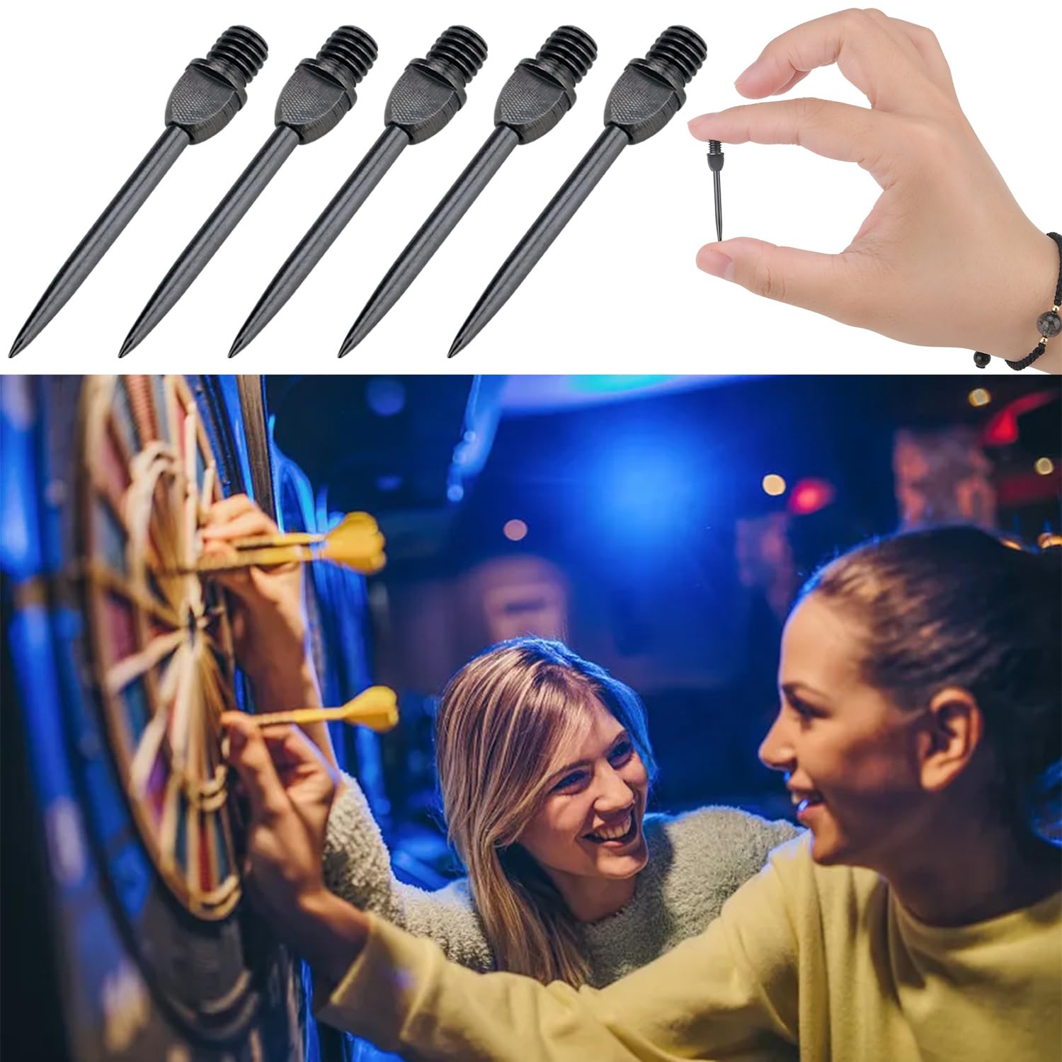 15 sztuk rzutek do darta z metalową końcówką, 37 mm groty stalowe, groty do darta Keypoint-Special, gwint 2BA, stalowe końcówki metalowe