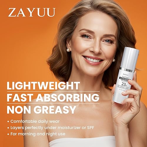 Miniatura 4 de Suero facial coreano con vitamina C 23% de vitamina C pura + ácido hialurónico, vitamina E y ácido ferúlico, suero antienvejecimiento para arrugas,