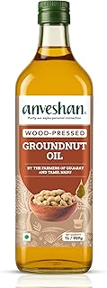 Anveshan Wood Cold Pressed Groundnut (Peanuts) Oil 1 Litre | PET Bottle | Kolhu/Kacchi Ghani/Chekku | Naturally Cholestero... Price In India