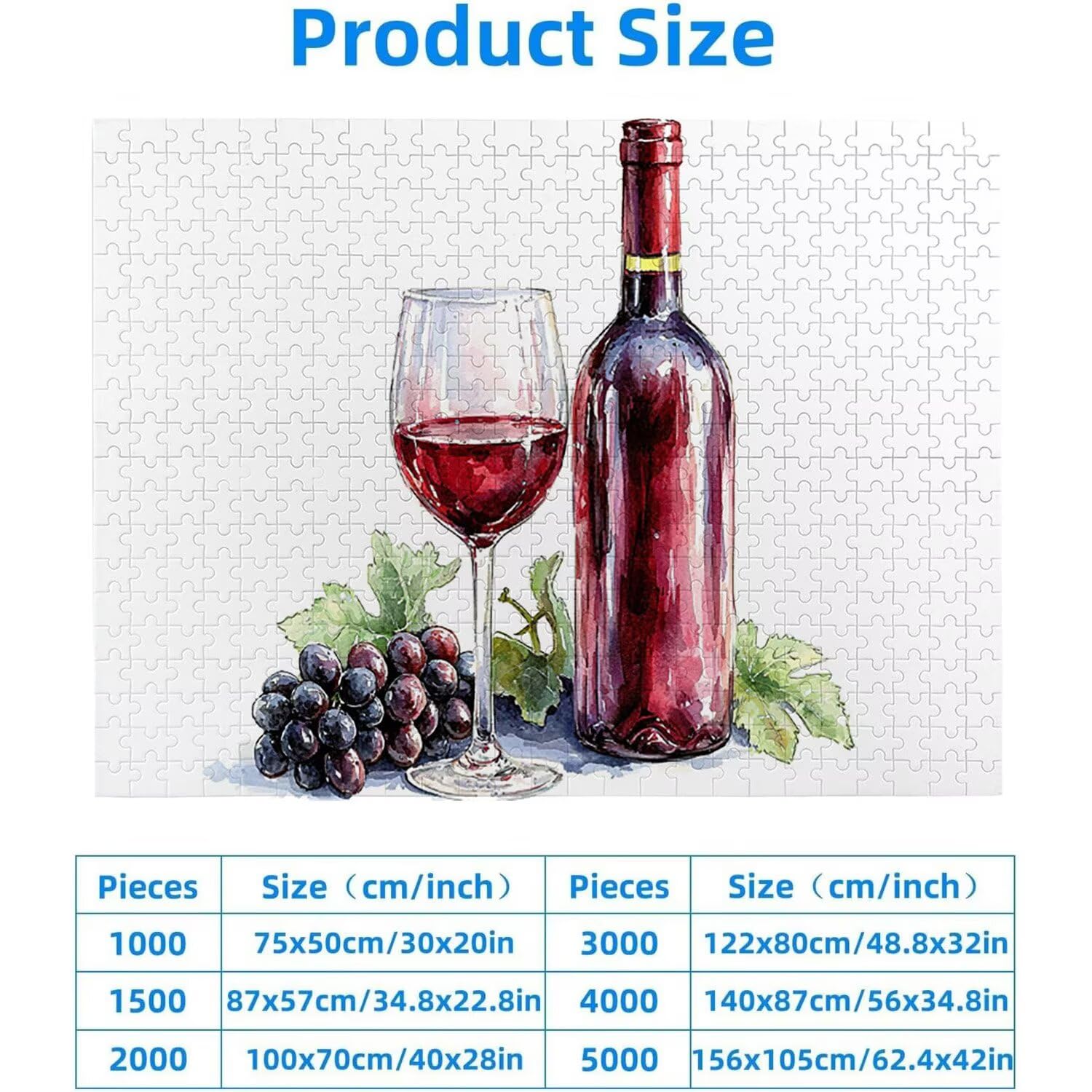 1500 sztuk puzzli, czerwone wino winogron1500 sztuk puzzli dla dorosłych, prezent rocznicowy, prezent świąteczny, dekoracja domu, zapobieganie degeneracji mózgu u osób starszych v-323