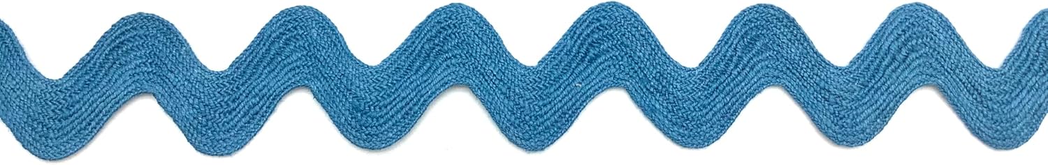 Teal Blue 3/4" (19 mm) 100% Cotton RIC Rac – 25 Yards – Colorfast Sewing Trim for Clothing, Quilting, Home Décor & DIY Crafts | Vintage Cotton