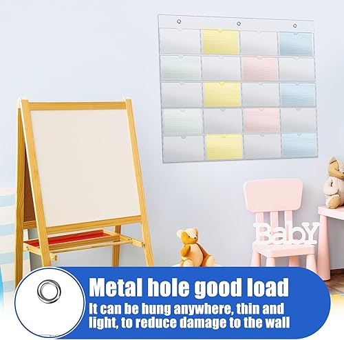 Miniatura 4 de Jecery 2 portatarjetas de índice de 3 x 5 pulgadas, soporte para colgar en la pared, soporte para tarjetas de notas de negocios, organizador de