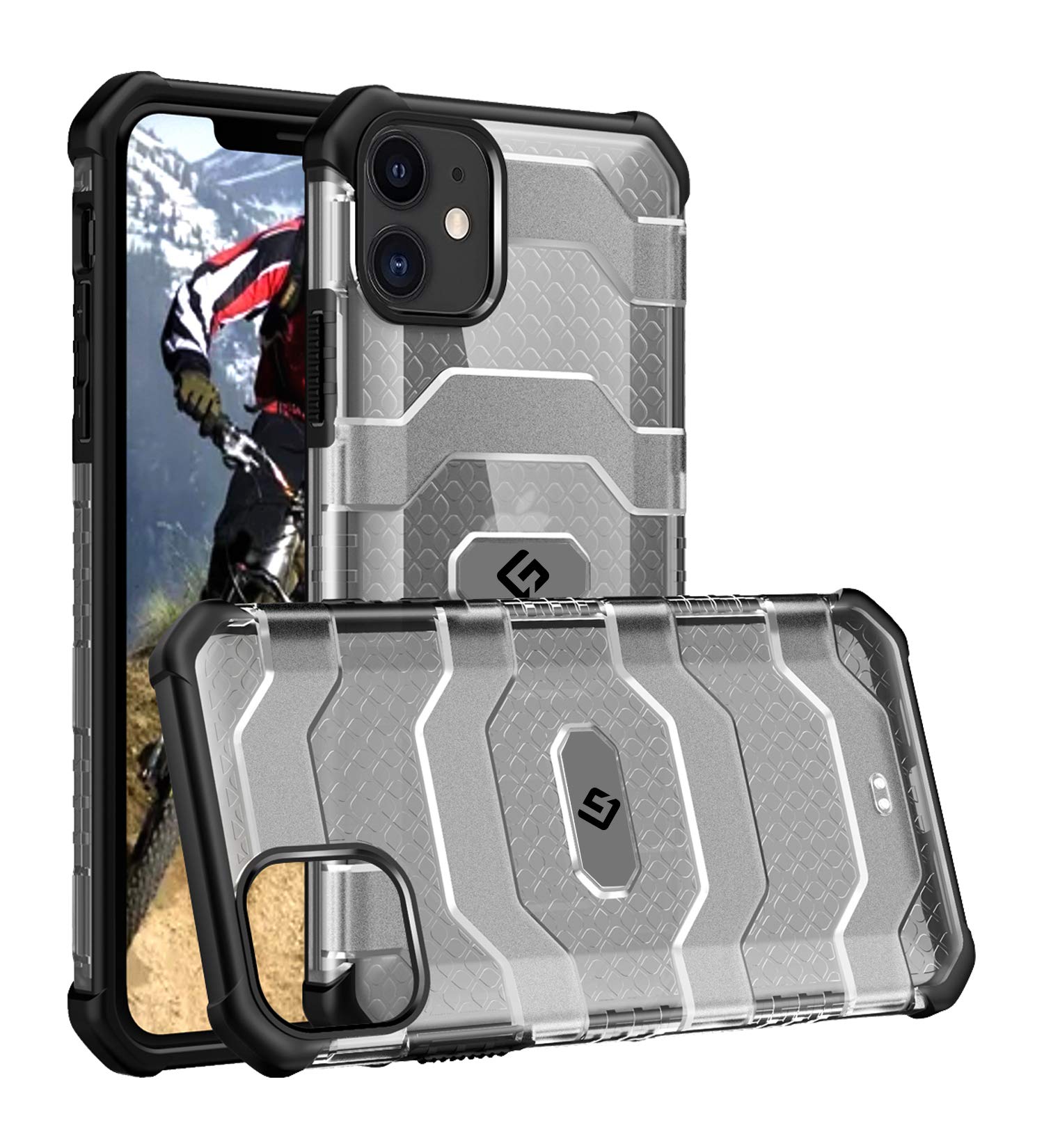 [Explorer Series Apple iPhone 12 Mini Back Cover Shockproof Semi-Transparent Rugged Military Grade Phone Case, Certified Drop Protection, Space Black