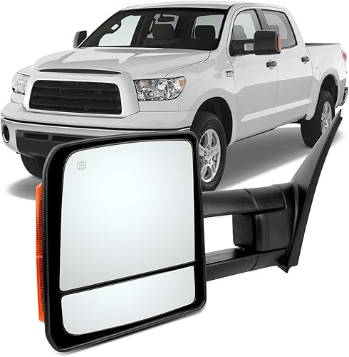 Miniatura 26 de OCPTY Espejo de remolque para 2007 2008 2009 2010 2011 2012 2013 2014 para Ford para camioneta F-150 Pickup Camión Remolque Espejos Par Par Potencia