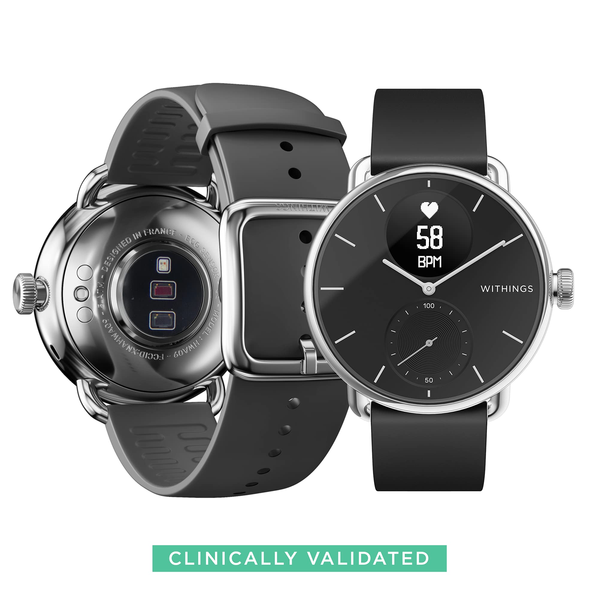 Withings ScanWatch Hybrid Smartwatch with ECG, Heart Rate Sensor and