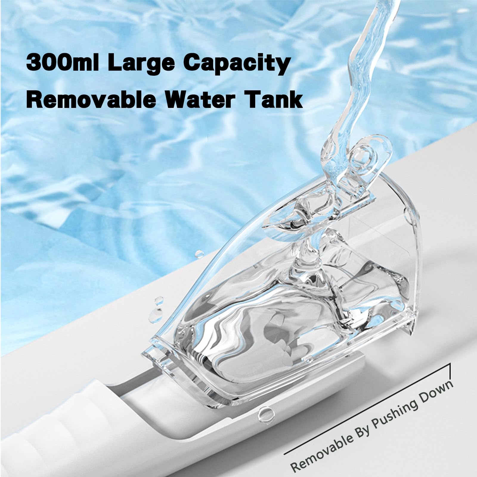 Irrigador Dental,Irrigador Bucal,IPX7 Resistente al Agua,Incluye 4 Boquillas Funcionales, 3 Modos de Presión de Agua,Usb Recargable,Hasta 30 Días de Uso,Capacidad Del Tanque de Agua 300ml (Black)