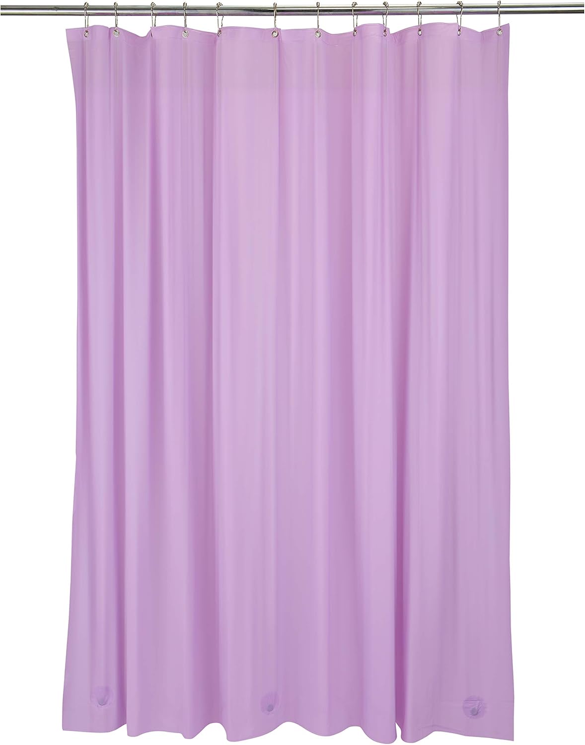 Bath Bliss Heavy Shower Curtain Liner, 12 Rust Resistant Metal Grommets, 3 Weighted Magnet Hem, Lilac, Purple : Home & Kitchen