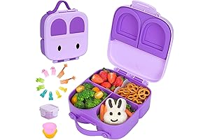 Best Lunch Box for Toddlers 1-3: Leak-Proof, 4-Compartment Bento Box for School