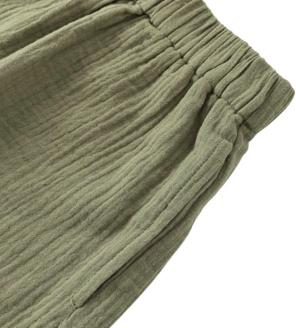 Amazhiyu Women's Crinkle Cotton Gauze 2 Piece Sets Summer Shorts and Tops Outfit - Image 6