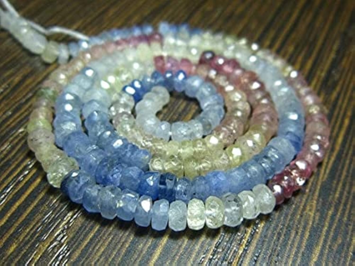 Multi saphir rondelles micro cut pierres naturelles 3mm pour création bijoux DIY