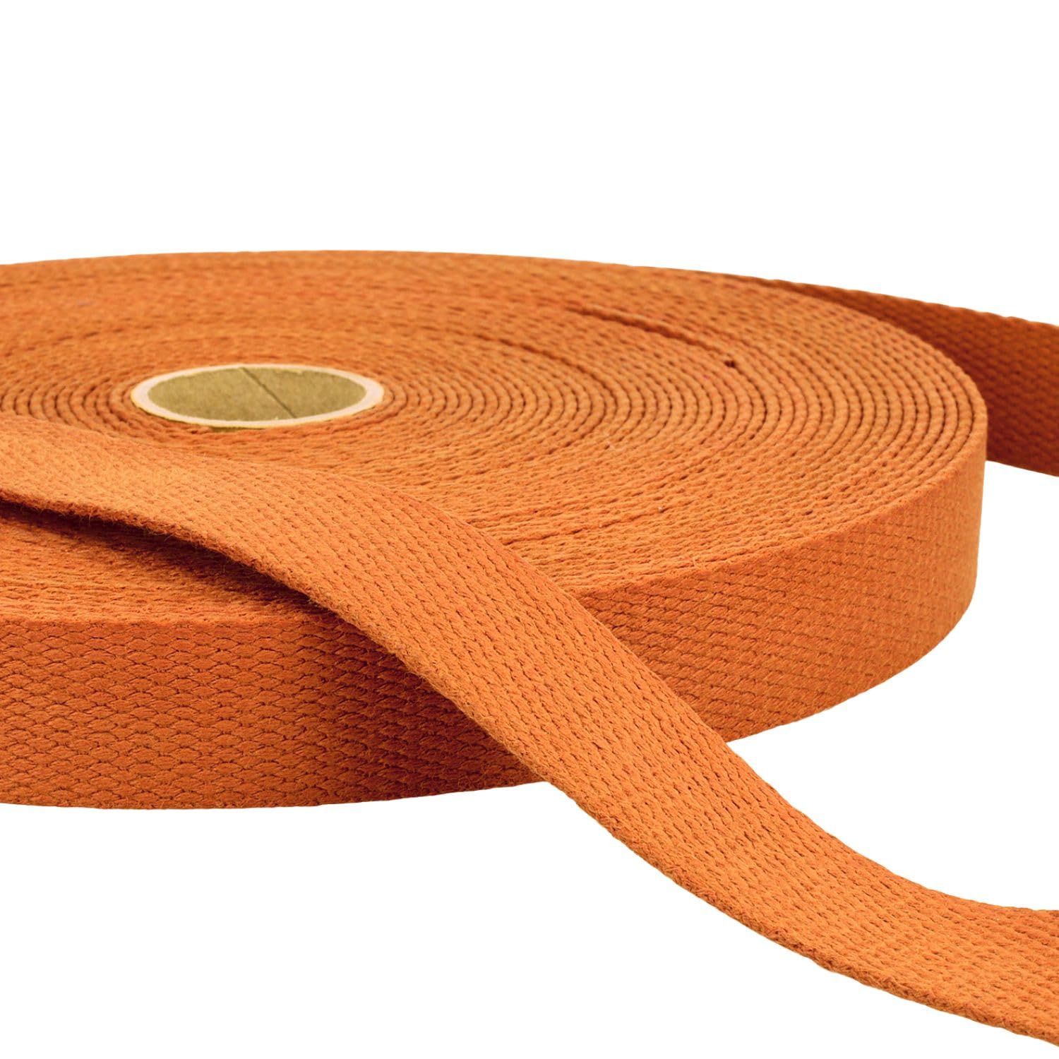 2 Metres Rust Heavy Duty Cotton Webbing, 25mm Wide Strong Thick Firm Strap, Machine Washable 30°C, Perfect for Bag Handles, Tote Straps, Belts, Pet Leads, Repairs & Crafts by Giddy Square