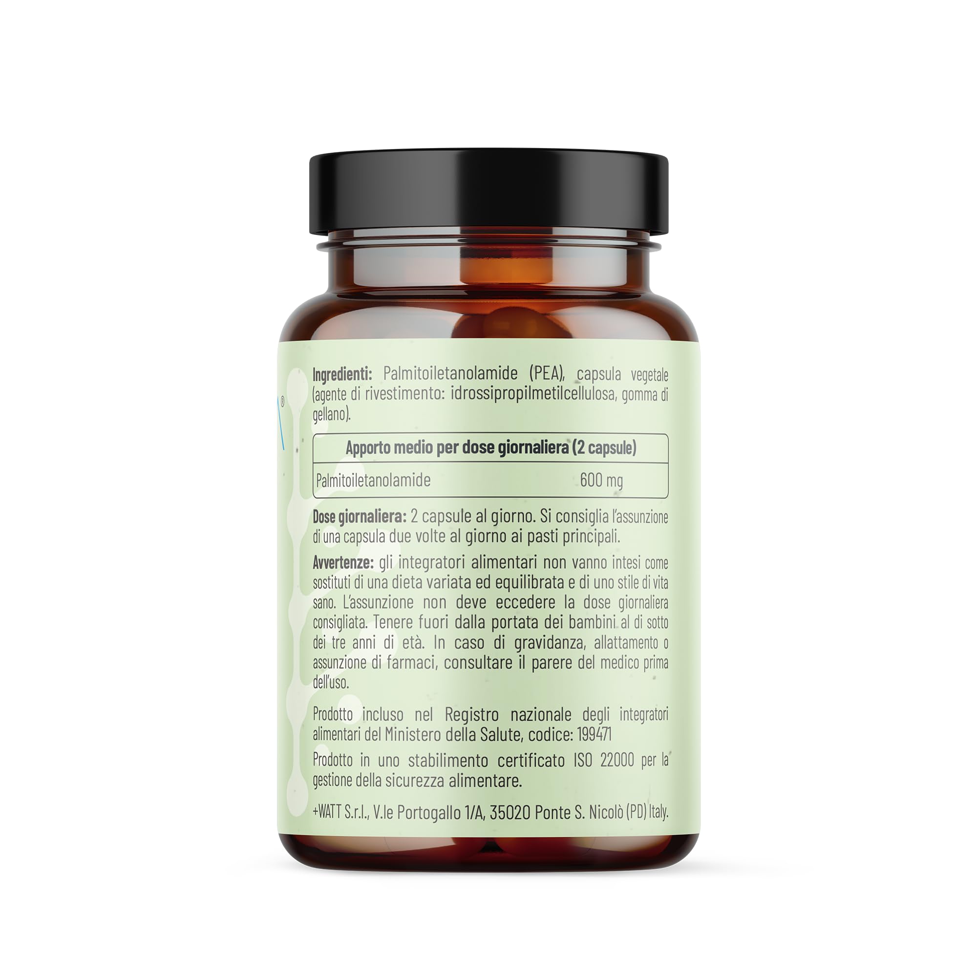 NOVIQA®, PEA Integratore 600 mg, Palmitoiletanolamide Naturale, 120 Capsule Vegane, Supporto per Benessere Articolare e Nervoso, Equilibrio e Concentrazione