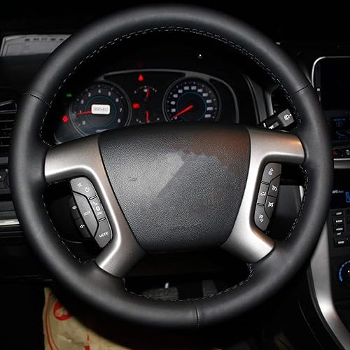 Miniatura 2 de JI Loncky Funda de cuero para volante para Chevrolet 2008-2013 Silverado 1500Silverado 2500 35002007-2014 Tahoe2007-2014 Suburban 15002007-2013