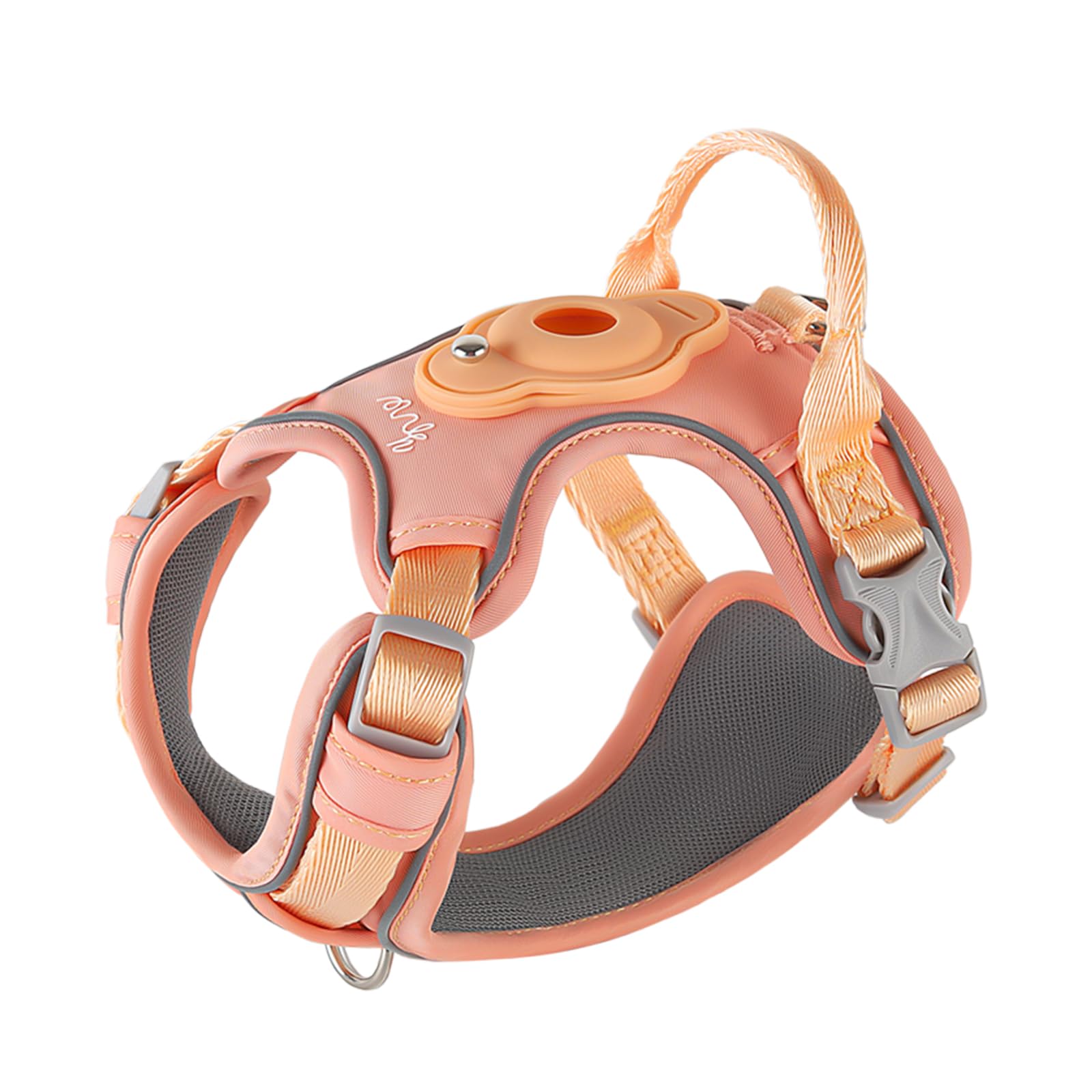 TSPRO Dog Harness with Airtag Holder, Tactical Dog Vest Harness with Handle, Adjustable Heavy Duty Reflective Harnesses, Durable and No-Pull for Small