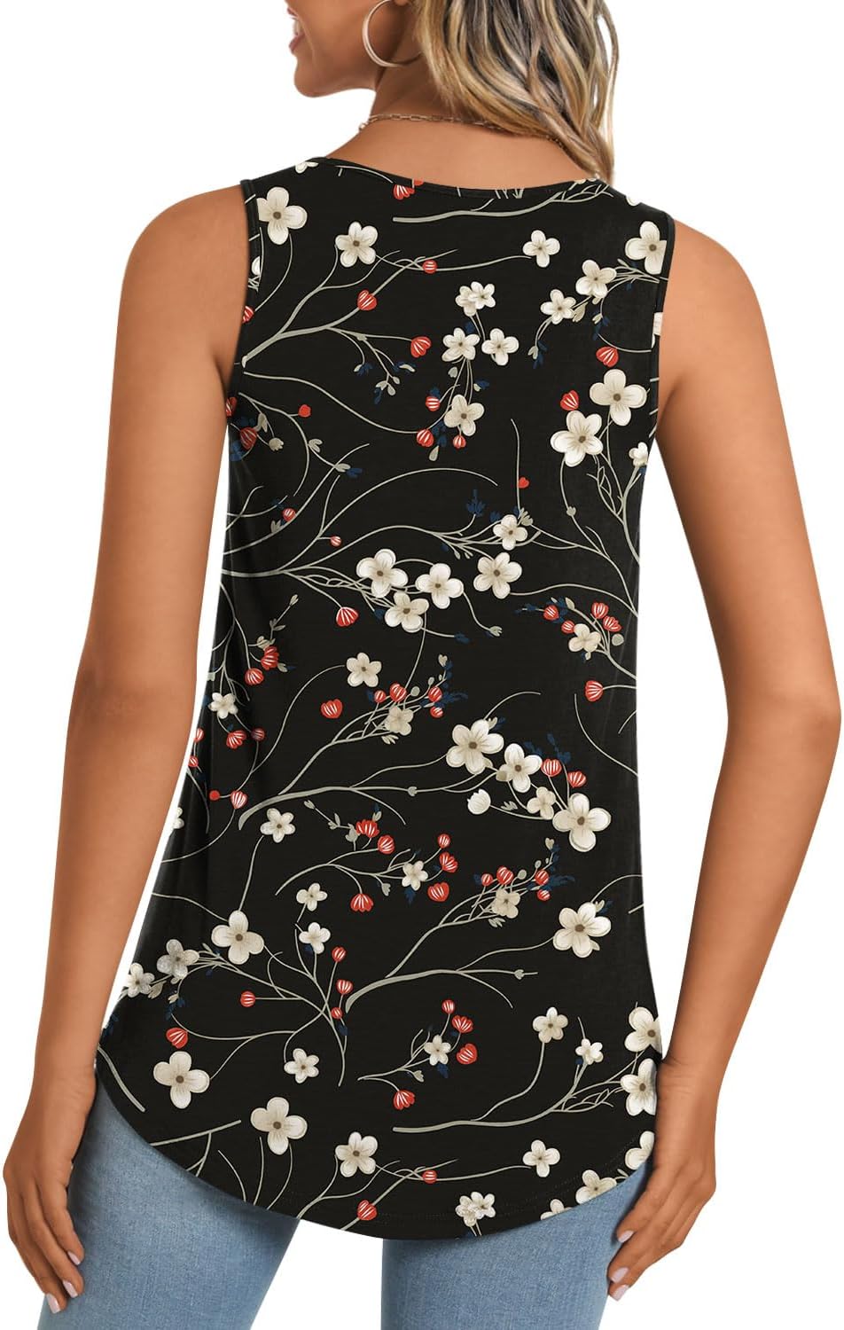 LONGYUAN Women's Tank Tops 2026 Summer Tunics Casual Sleeveless Shirts Ladies Loose Fit Blouses S-4XL - Image 4