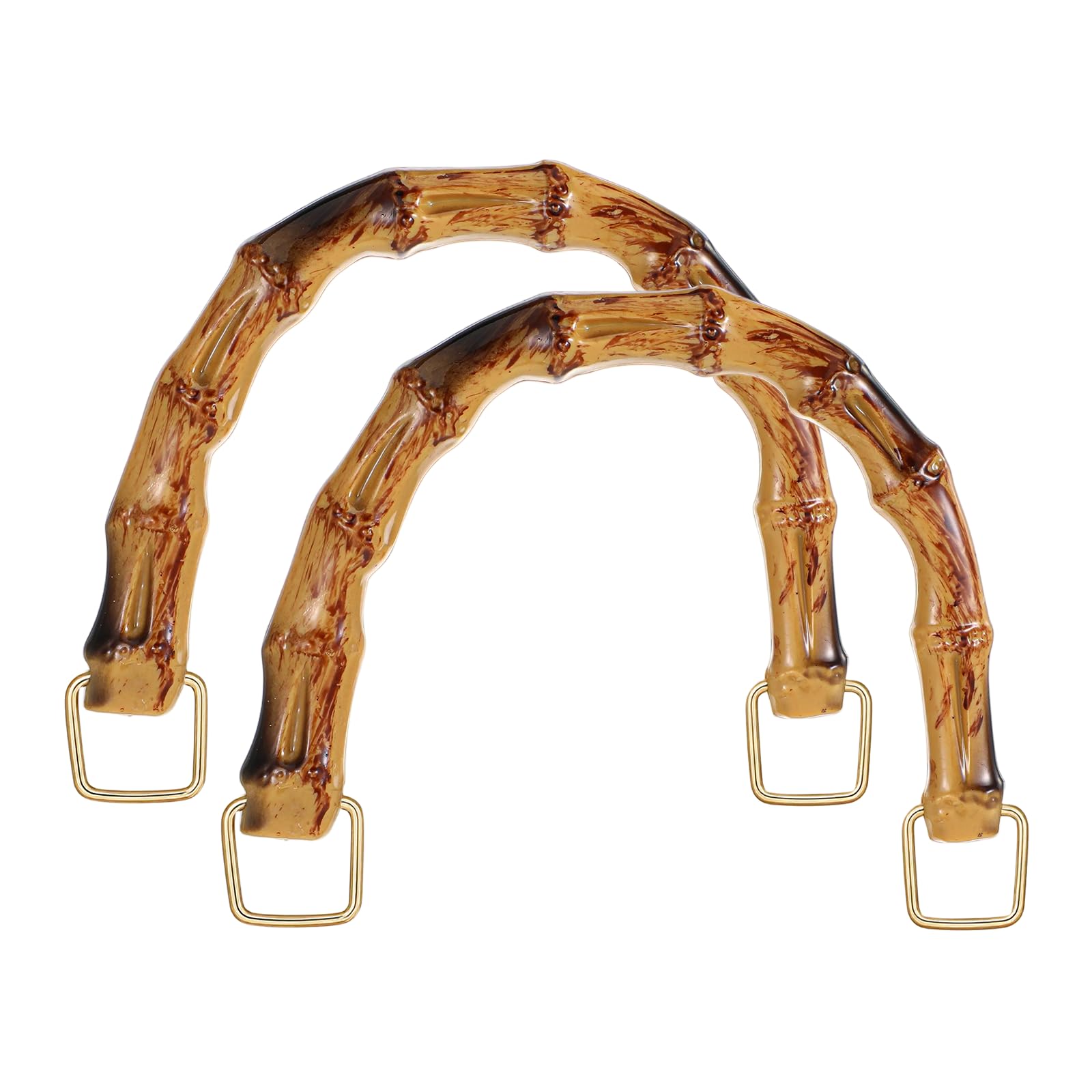 2 asas de bolsillo de bambú, asas de madera, asas de mano de bambú, mango para bolsos, asas de repuesto, asas para manualidades