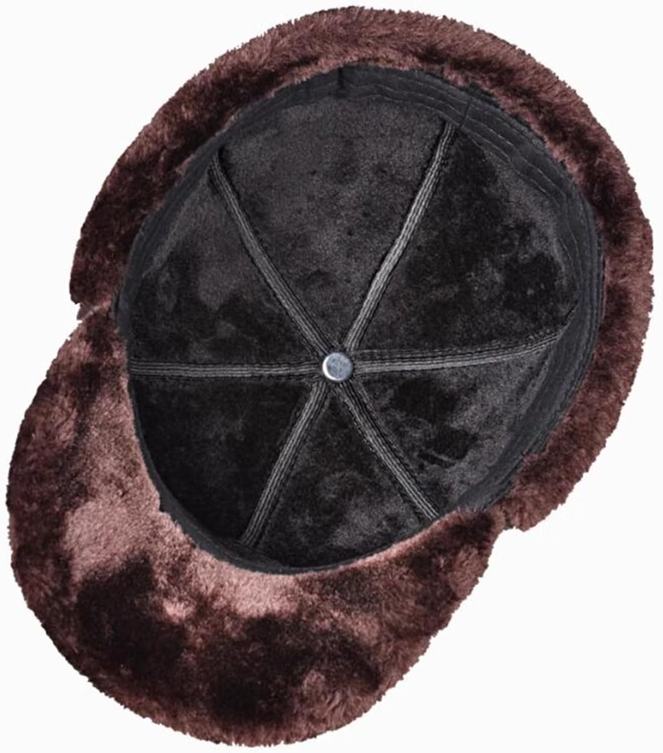 Winter Ear Flap Leather Baseball Cap,Trapper Bomber Hat,Warm Skating Skiing Outdoor Aviator Cap (A-XL