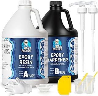 UncleResin 2 Gallon Epoxy Resin Kit - 1:1 Crystal Clear Low Viscosity Casting No Bubble for River Table,Wood,Flower Preservation, Art Crafts