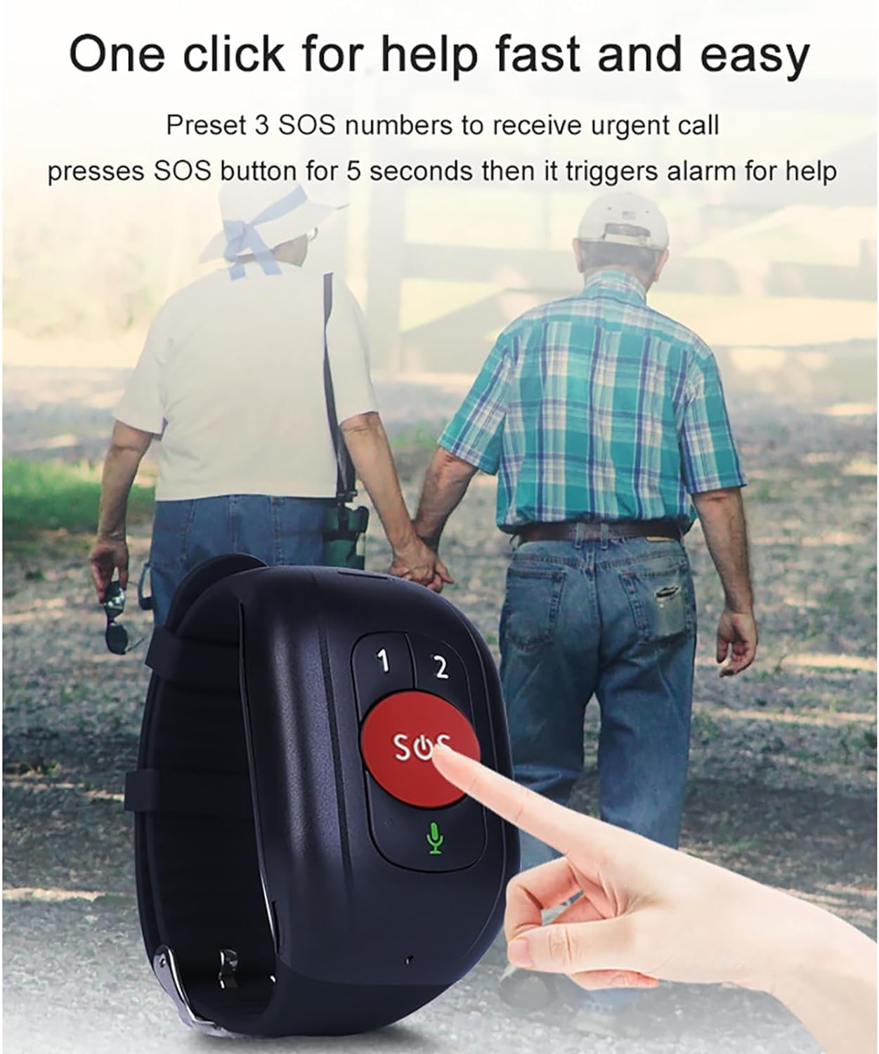 Localizzatore GPS 4G Per Anziani E Demenza, Localizzatore Personale, Braccialetto Anti-smarrimento, Chiamata Rapida, Allarme Caduta, Promemoria Farmaci, Citofono Vocale, Adatto Per Autismo, Bisogni S