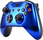 EXtremeRate Chrome Bleu Edition Faceplate Shell pour Xbox One S & Contrôleur Xbox One X