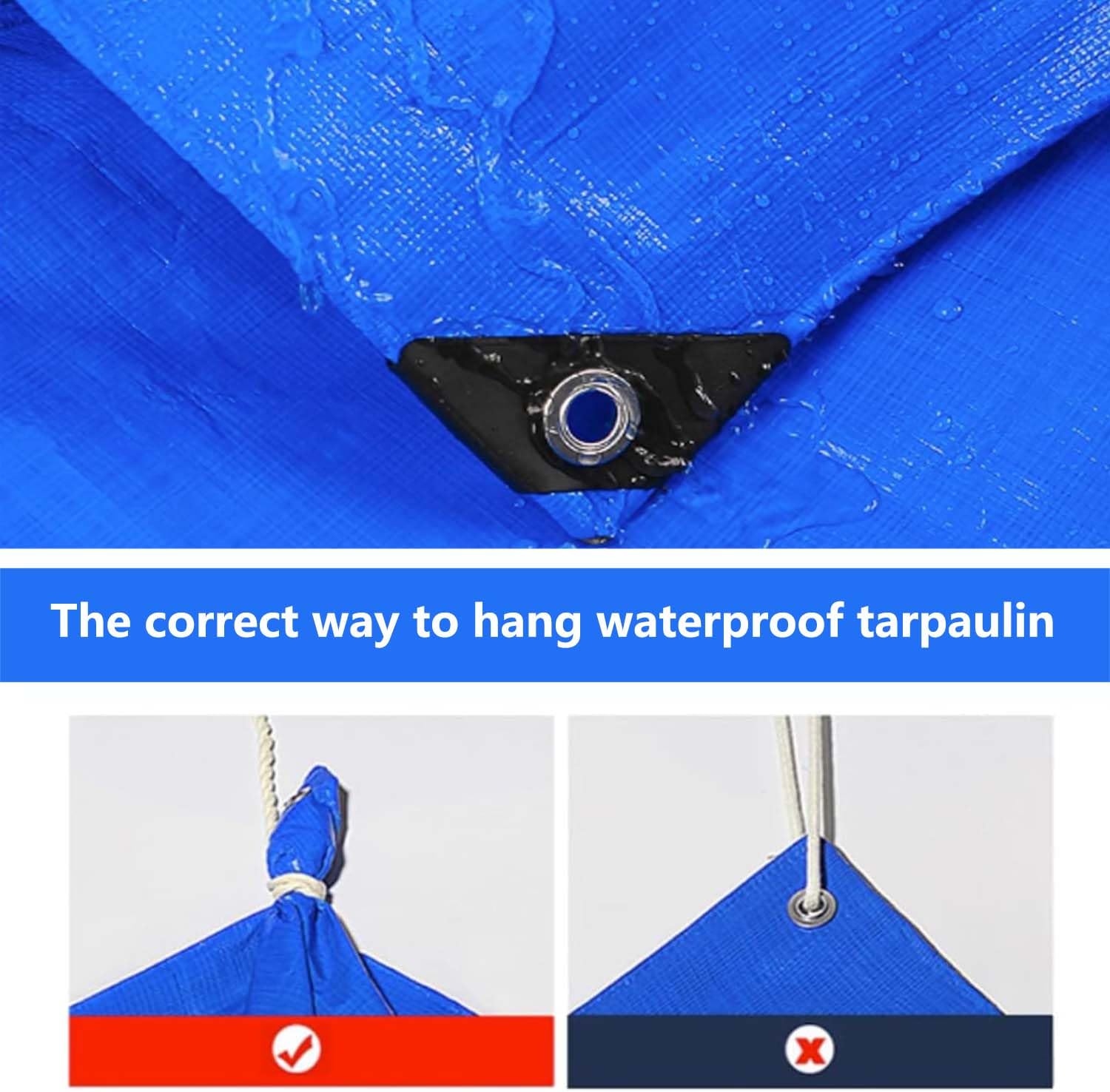 Taditus Abdeckplanen-Set: 2x Wasserdichte Plane 1,8x2,4m Mit Ösen – Ideal Für Auto, Boot, Garten, Bau Und Notfall