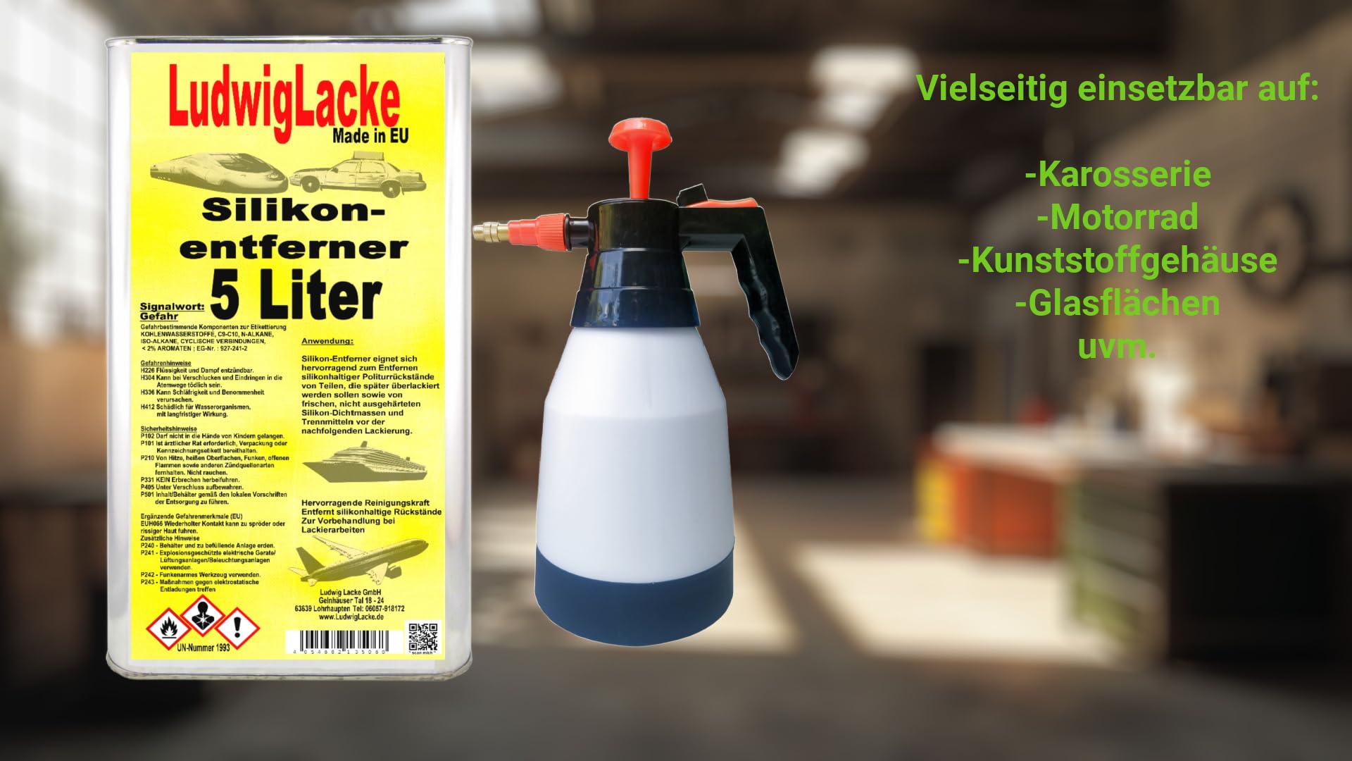 5 Liter Silikonentferner kurz & Zerstäuber