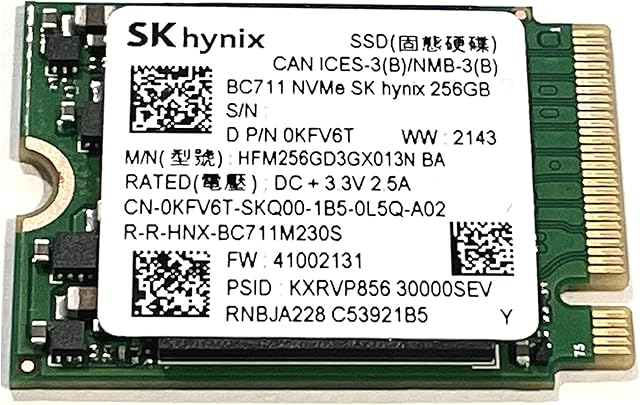 OEM SK Hynix 256GB M.2 PCI-e NVME Internal Solid State Drive 30mm 2230 Form Factor