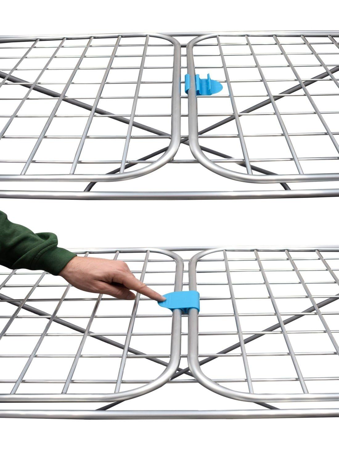 Jardin202 - Tendedero de Aluminio con Capacidad de 20m Incluye 20 Pinzas | Tendal Plegable con Varillas Gruesas y Resistente | Plata