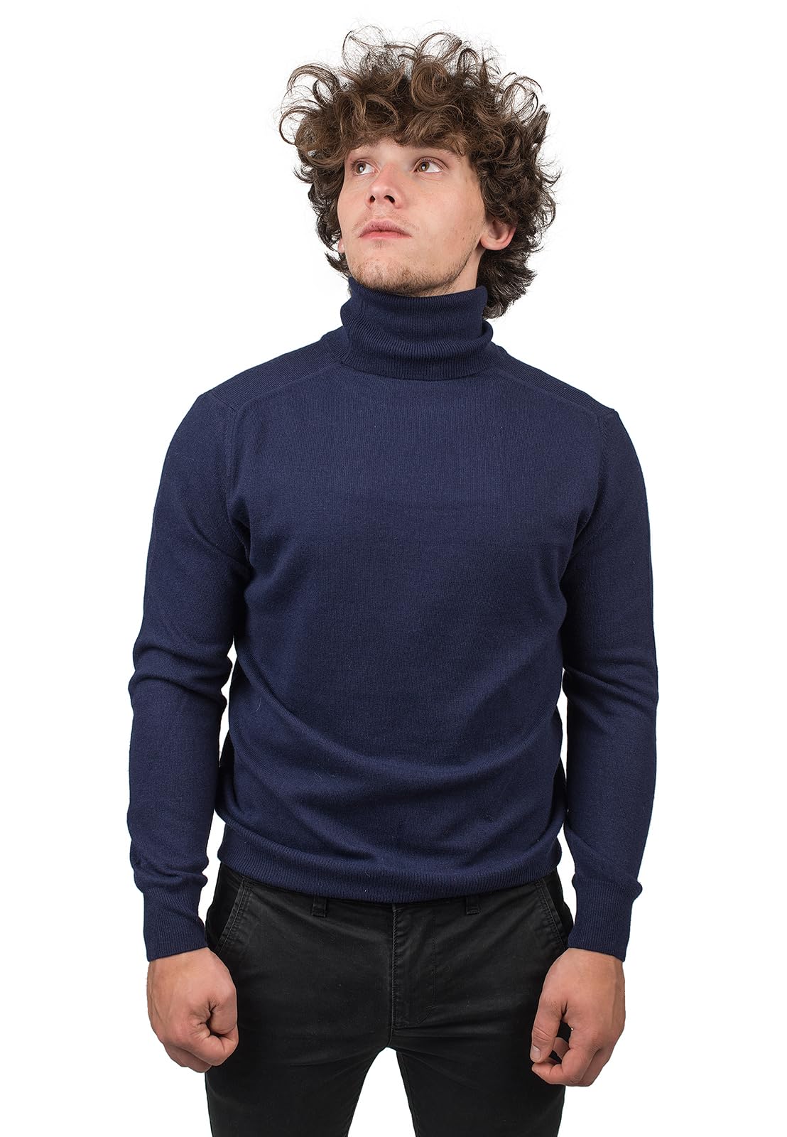 DALLE PIANE CASHMERE Dolcevita Uomo Misto Cashmere Lana | Maglione caldo e morbido per autunno e inverno, elegante da regalare per lei e per lui, autentico lusso Made in Italy
