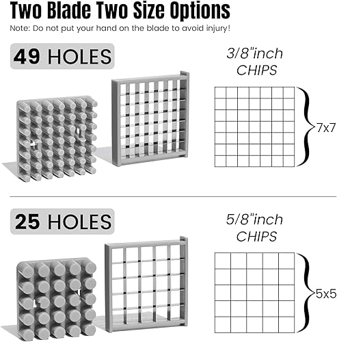 Miniatura 4 de Cortador de papas fritas con 2 cuchillas de acero inoxidable Cortador de patatas para cortar papas, zanahorias, pepinos y cebollas Base