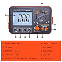 Vista 5 de Probador de resistencia de aislamiento de megohmímetro, 1999 Cuentas medidor de megaohmios 200MΩ~2K Megaohmios Megger con voltaje de prueba