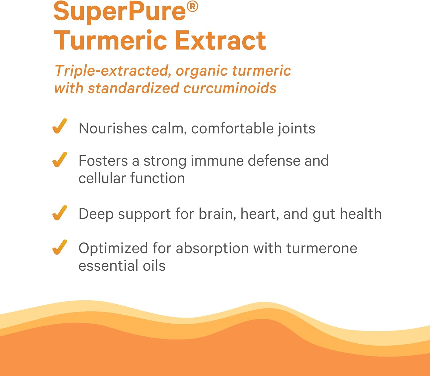 Pure Synergy SuperPure Turmeric Extract | Organic Curcumin Supplement | 500 mg Turmeric Extract Capsules | Potent Support for Immune and Joint Health (60 Capsules)