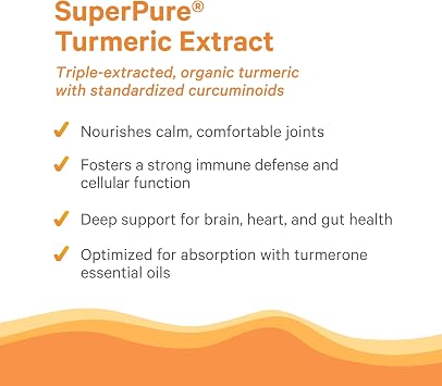 Pure Synergy SuperPure Turmeric Extract (60 Capsules) | Organic Curcumin Supplement, 500 mg Turmeric Extract, Potent Support for Immune & Joint Health
