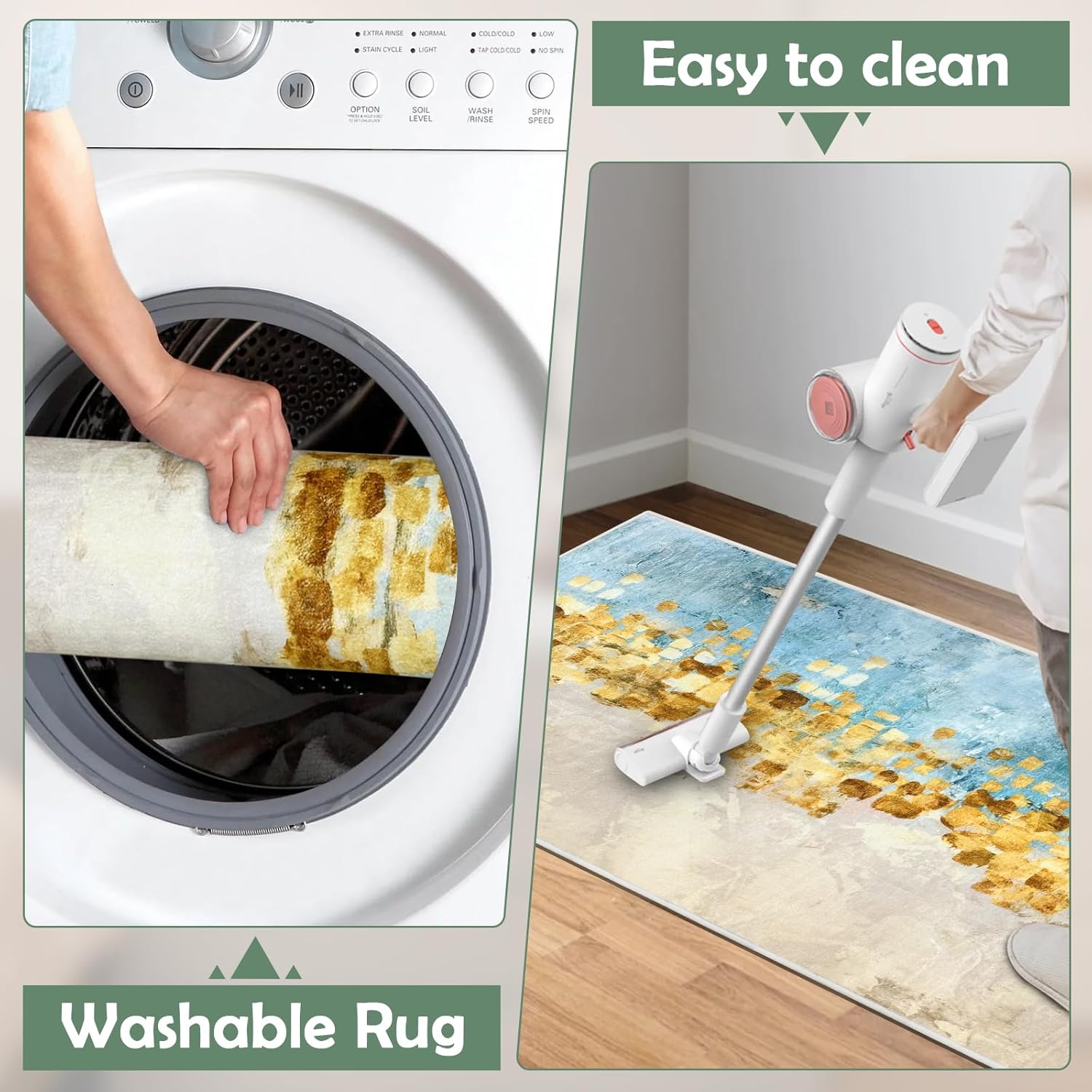 AYOHA Washable Runner Rugs for Hallway Entryway, 2' x 6' Non Slip Carpet Runner with Rubber Backing, Area Rug for Kitchen Bathroom Bedroom Laundry Room Aisles Balcony, Available for Custom Sizes