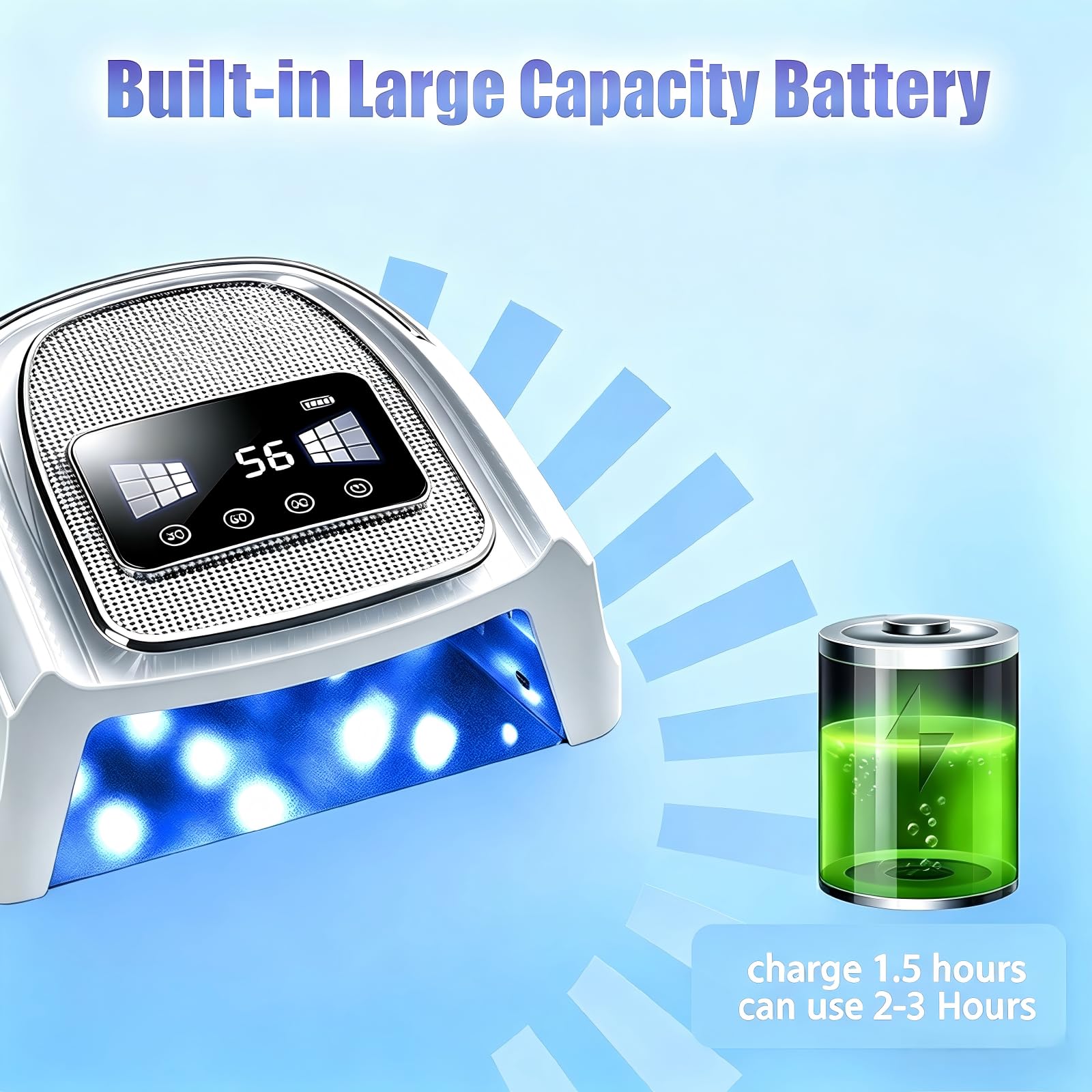 Lampada UV per unghie in gel, 120 W, lampada UV LED