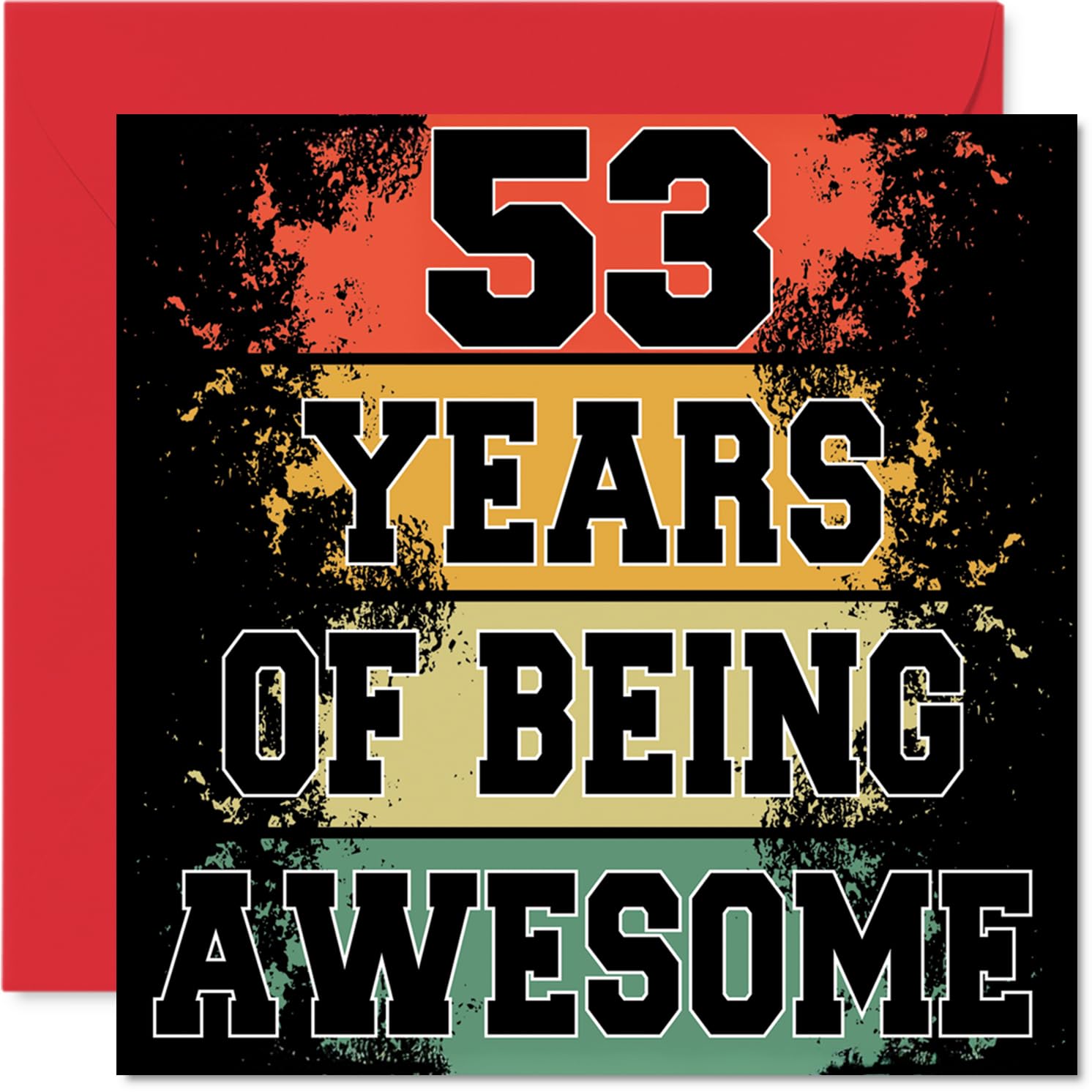 53rd Birthday Cards for Women Men - Being Awesome - Happy Birthday Card for 53 Year Old Woman Man Colleague Dad Nan Nanny, 145mm Bday Greeting Cards