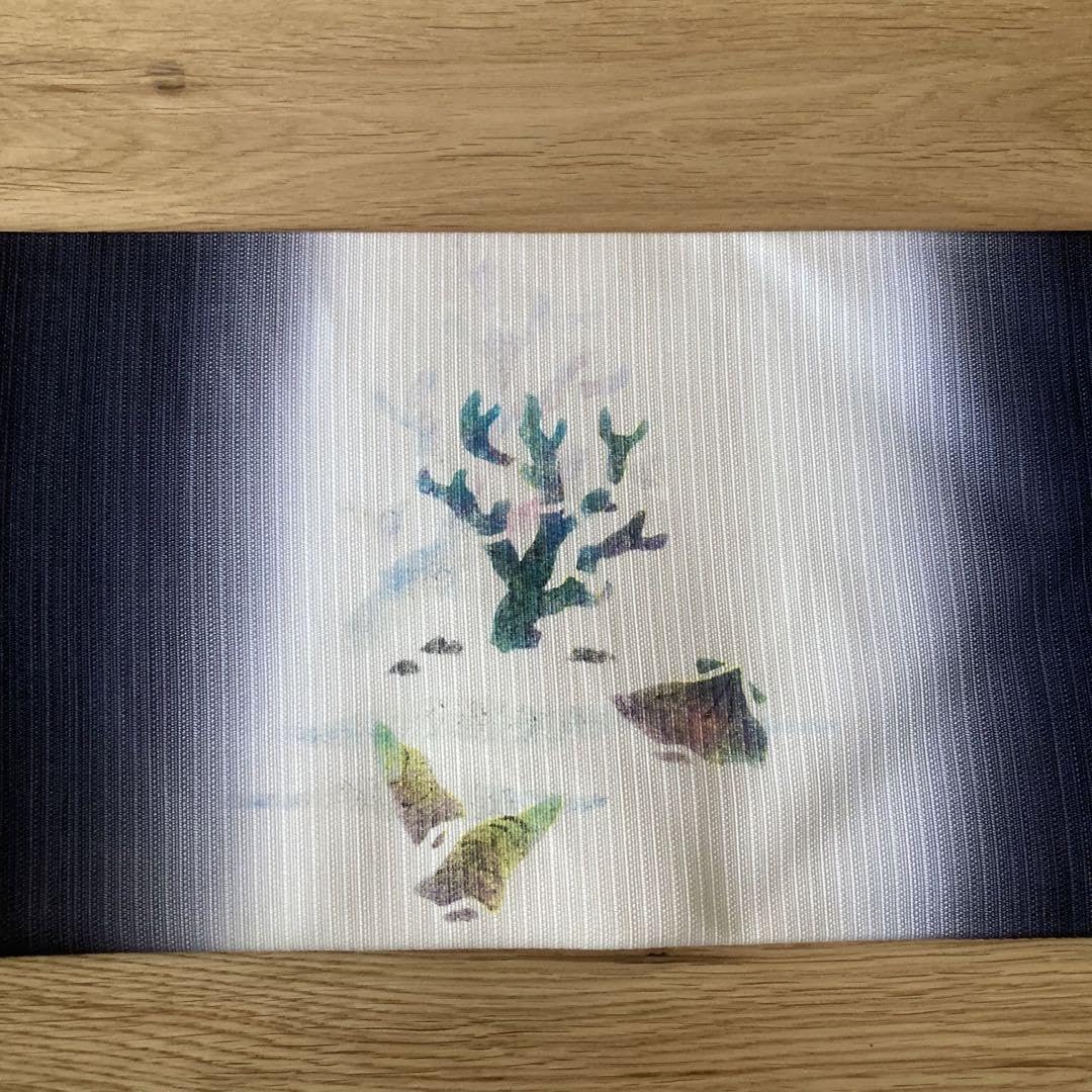 Amazon.co.jp: 夏物セール 正絹 夏名古屋帯 貝殻 珊瑚 海 紗絽